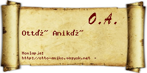 Ottó Anikó névjegykártya